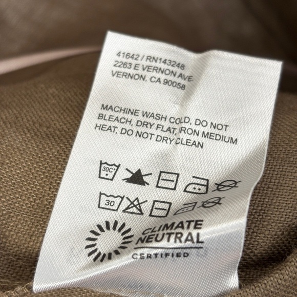 Reformation Autumn Linen Jumpsuit Taupe Tan Wide Leg Open Back 0 - Picture 6 of 8